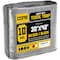 Core Tarps Heavy Duty Tarp, 40 ft L x 0.5 mm H x 30 ft W, 10 Mil, Silver/Black, Polyethylene CT-601-30X40 - alternate 1